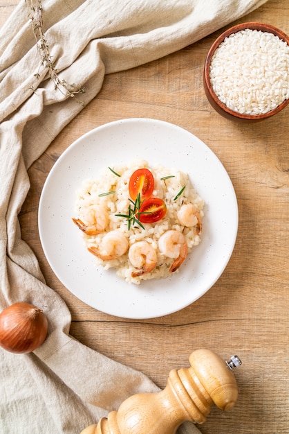 risotto italien aux crevettes