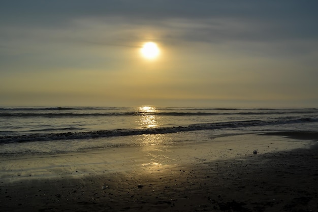 Le rivage d'une plage dans l'océan Pacifique