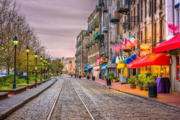 River Street Savannah Géorgie USA