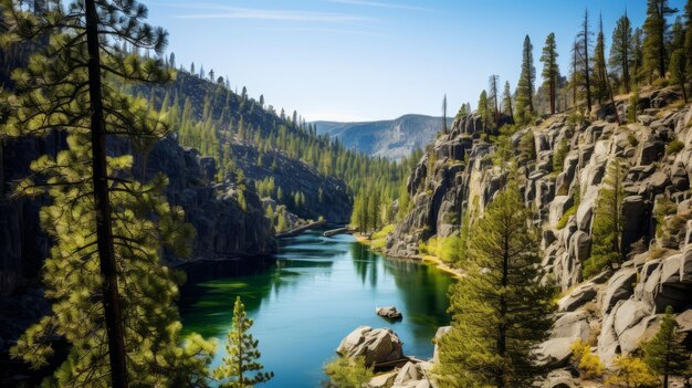 Photo la rivière canyon un voyage serein à travers la nature39s beauté