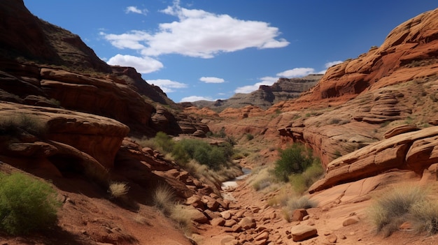 Une rivière dans le canyon