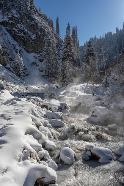 une rivière dans les montagnes