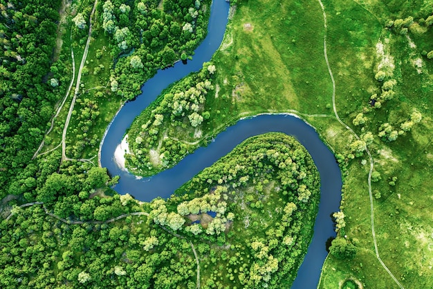 Photo rivière dans les prés