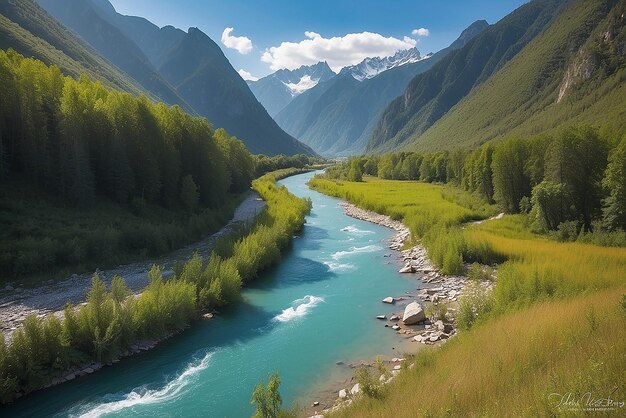 La rivière entre les montagnes