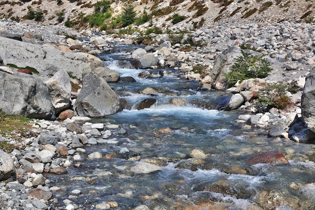 La rivière fermer Fitz Roy à El Chalten, Patagonie, Argentine