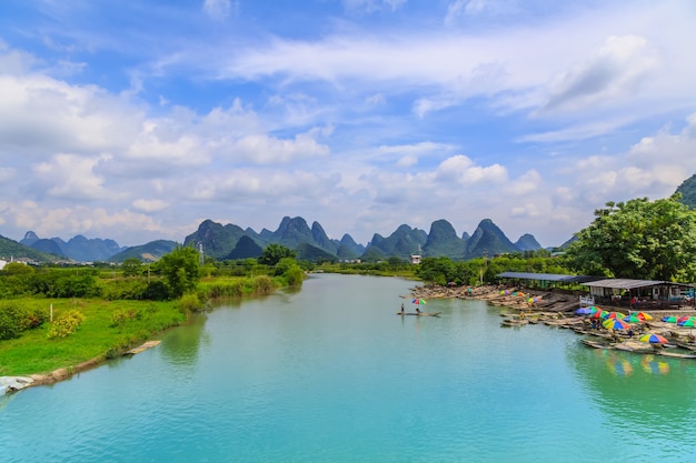 Rivière Lijiang Yulong River beau paysage