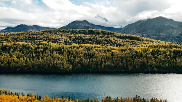 Rivière Matanuska en automne Alaska usa Photo de haute qualité