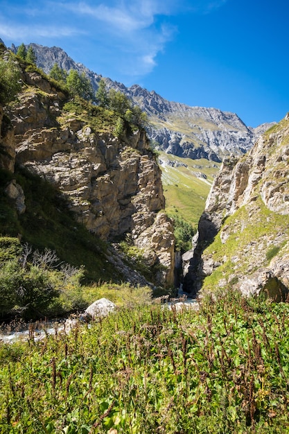 Rivière de montagne dans la vallée du Parc national de la Vanoise Alpes françaises