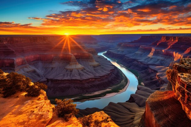 une rivière qui traverse un canyon