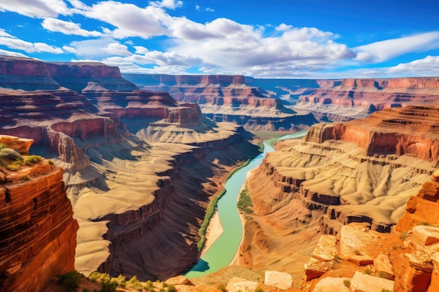 Une rivière traversant un canyon