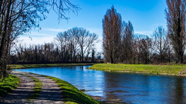 Une rivière traverse le parc.