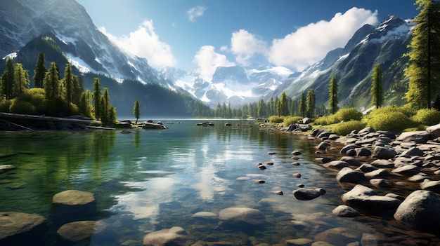 La rivière de l'Utah dans le désert à la pêche à la truite