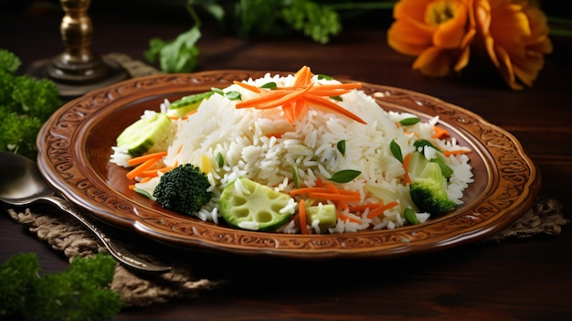 Riz Basmati avec des légumes