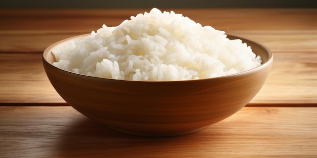 riz blanc bouilli avec des herbes IA générative