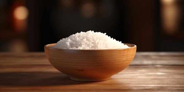 riz blanc bouilli avec des herbes IA générative