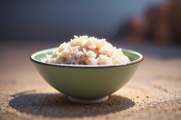 Photo le riz blanc est l'aliment préféré des chinois mangent du riz pour le petit-déjeuner, le déjeuner, le dîner quand ils ont faim