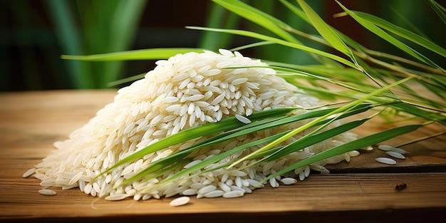 Riz blanc, riz paddy et plants de riz