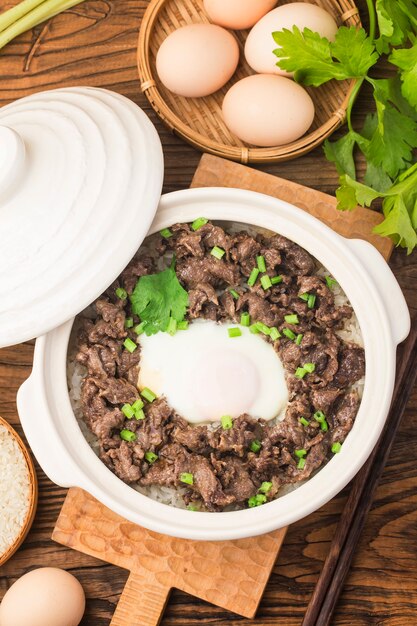 Riz à la cantonaise au boeuf