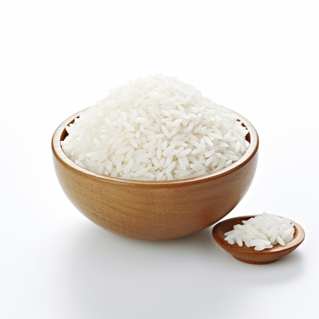 Riz avec fond blanc ultra hd de haute qualité