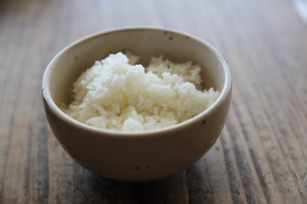 Riz avec fond de bois