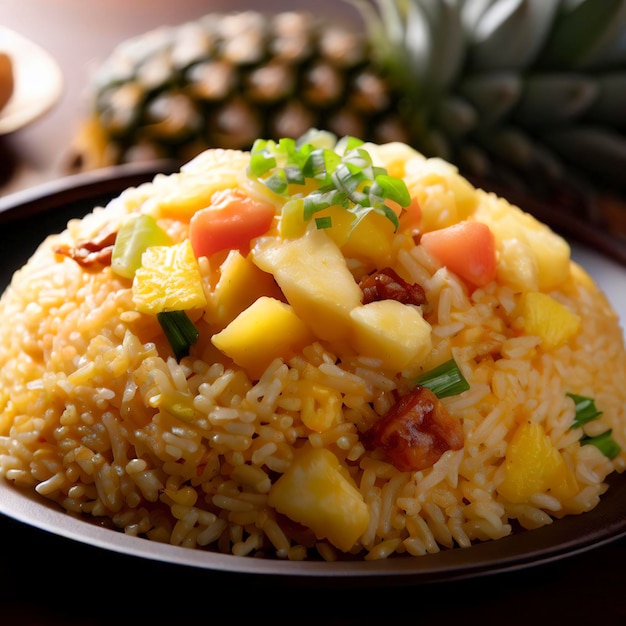 Riz frit à l'ananas