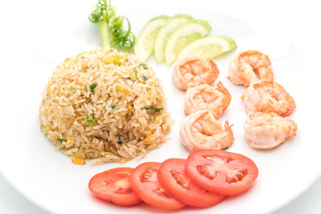 riz frit aux crevettes