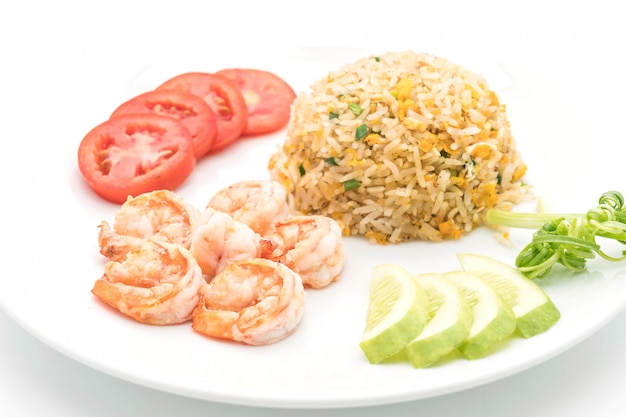 riz frit aux crevettes