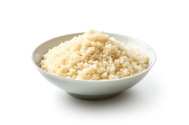 Le riz à grains mixtes, un aliment de base coréen, isolé sur un fond blanc