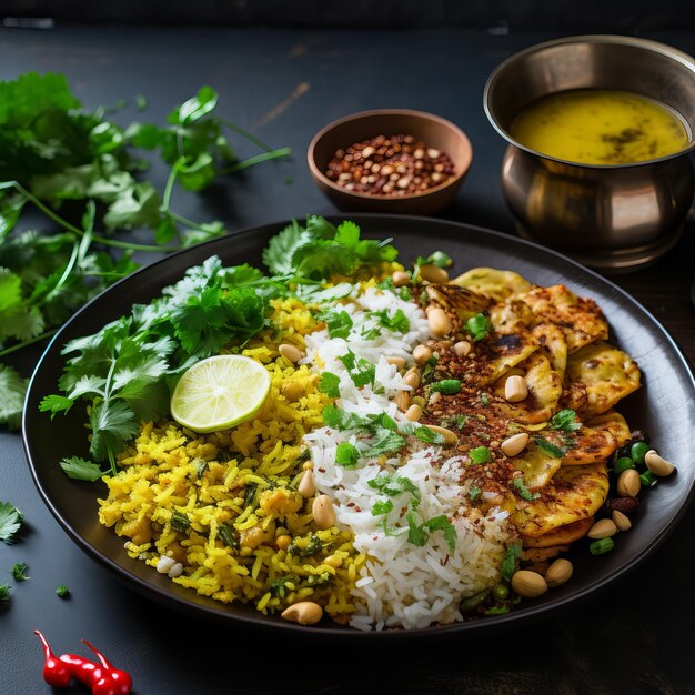 Photo riz avec des légumes