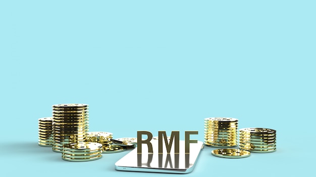 rmf sur mobile et or coons, rendu 3d.