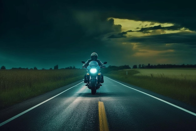 Road Trip sur les routes à moto