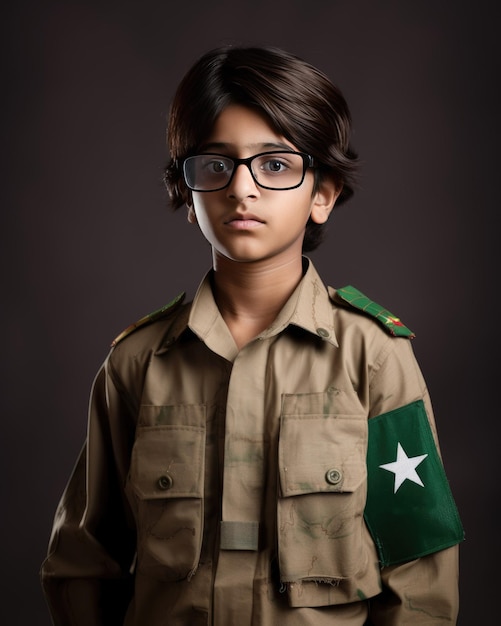 Robe armée garçon avec drapeau pakistanais