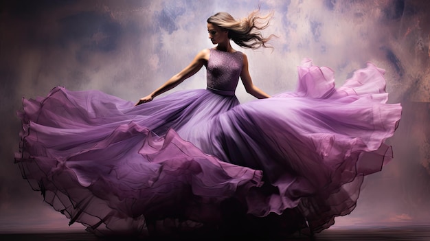 La robe est violette.