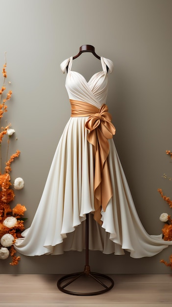 Une robe de luxe capturée dans des détails photoréalistes