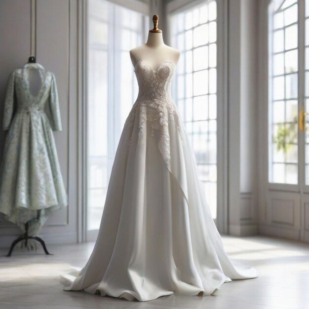 La robe de mariée blanche générée par Ai