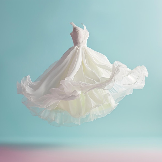 Photo une robe de mariée blanche