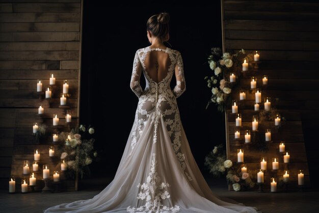 robe de mariée sans dos inspirée par l'IA générative