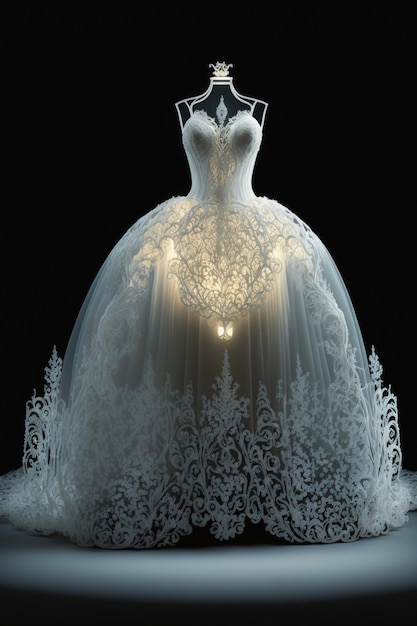 Une robe de mariée super magnifique et magnifique Generative Ai