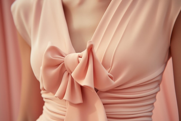 robe de poitrine en hauteur dans la couleur tendance peach fuzz 2024