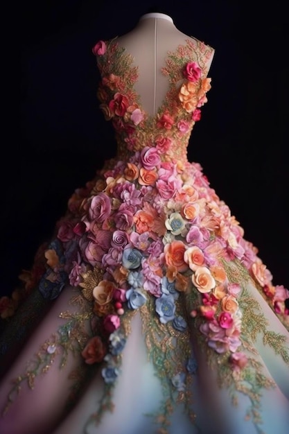 Une robe de la robe qui a été faite par une personne.