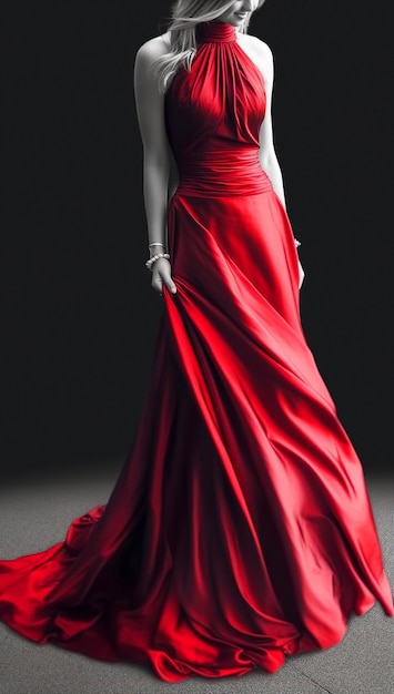 Une robe rouge de la collection de l'année