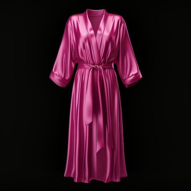 Robe de satin rose hyper réaliste Rendering photoréaliste avec des couleurs riches