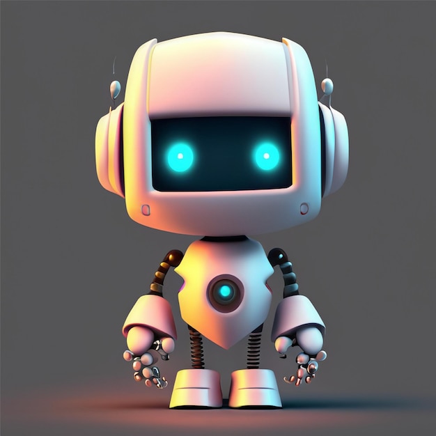 Photo le robot 3d ai est mignon.