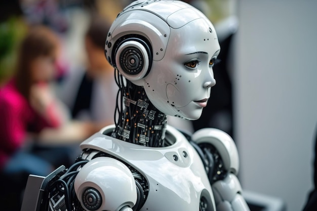 Robot Android IA futuriste