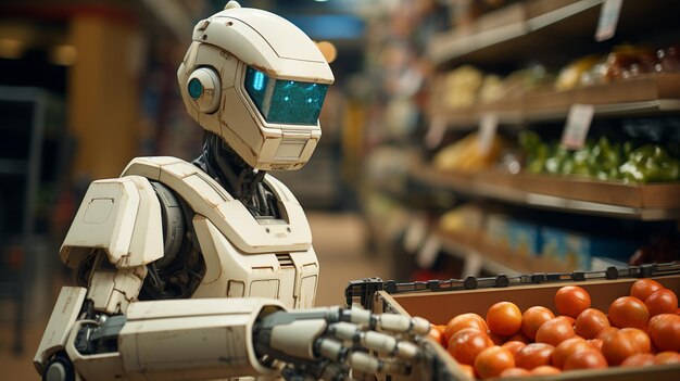 Un robot au supermarché