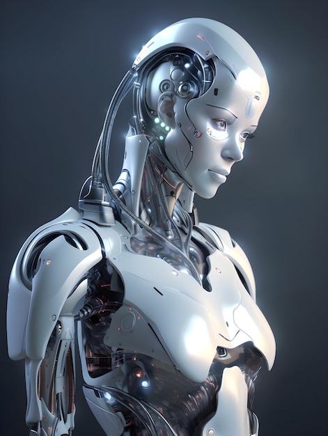 Un robot cyborg humanoïde