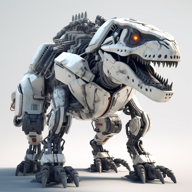 Un Robot Avec Un Dinosaure At-rex Sur Le Devant.