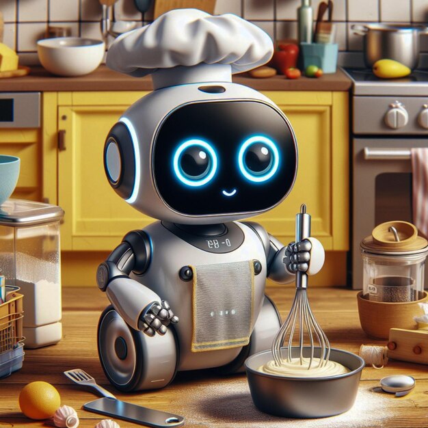 Photo un robot à fouetter dans la cuisine