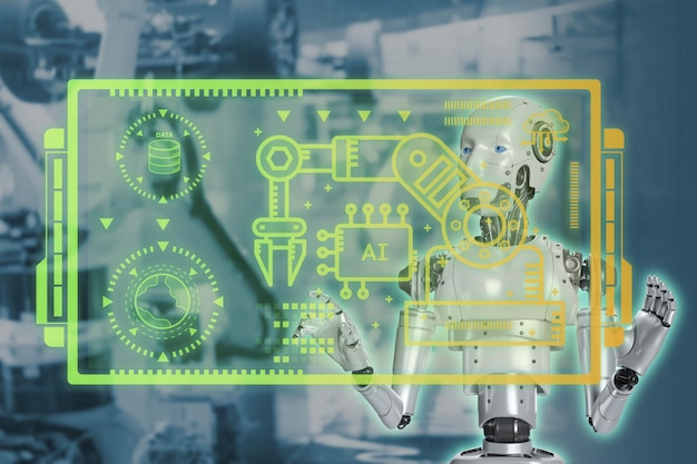 Robot futuriste avec une technologie d'interface avancée