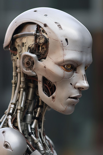 Un robot humanoïde de robot prototype humain AI Generated Image